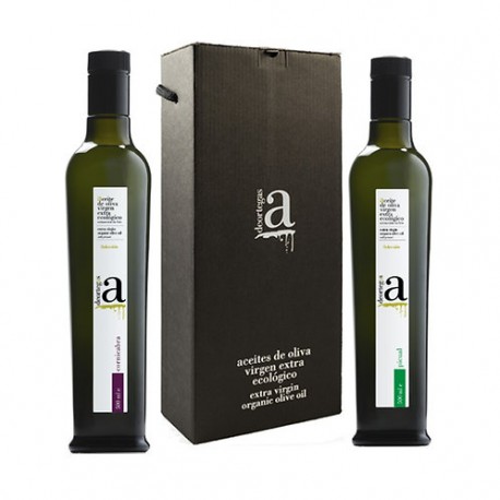 Coffret d'huile d'olive 500 ml.  Deortegas Picual-Cornicabra